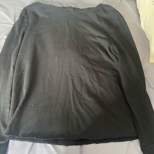 Black cropped hoodie